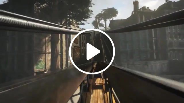Dishonored 2 running across the bridge of death, gamespot com, gamespot, juego, gameplay, gaming, game, games, pc, xbox one, playstation 4, reveal, announcement, gamespot e3, e3 expo, e3, arkane studios, dishonored 2. #0