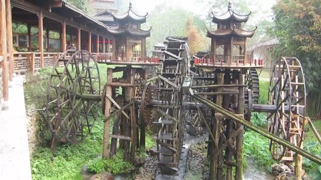 China water wheels front - Video & GIFs | nature travel