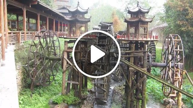 China water wheels front, nature travel. #0