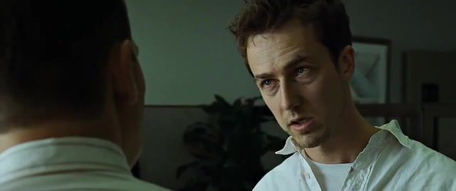 I'm fine, thank you - Video & GIFs | corporate world,edward norton,london is the capital of great britain,look,psyho,fight club,movie,film,movies,movies tv