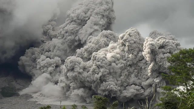 Sinabung Volcano Double Pyroclastic Flow December 27, Volcano, Sumatra, Eruption, Pyroclastic, Nature, Sinabung, Nature Travel