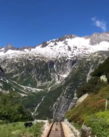 The Gelmer Funicular in Switzerland