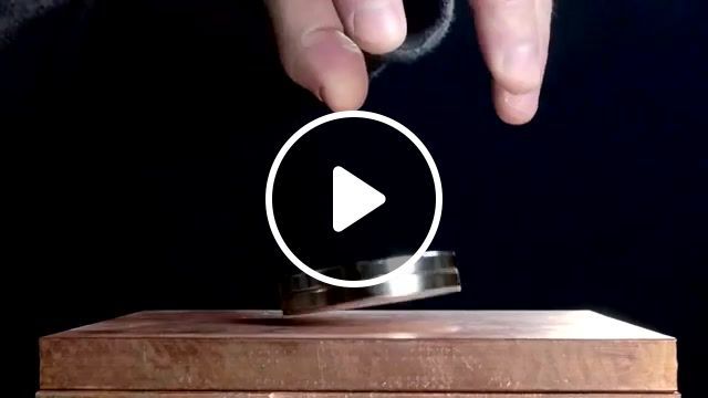 Copper and strong magnet experiment by nighthawkinlight, magnets, copper, magnetic, electricity, induction, faraday, levitation, levitate, float, magnet, damping, nighthawkinlight, valixt, science, science technology. #0