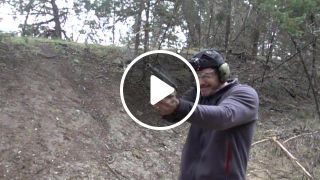 Firing a rifle round out of a pistol