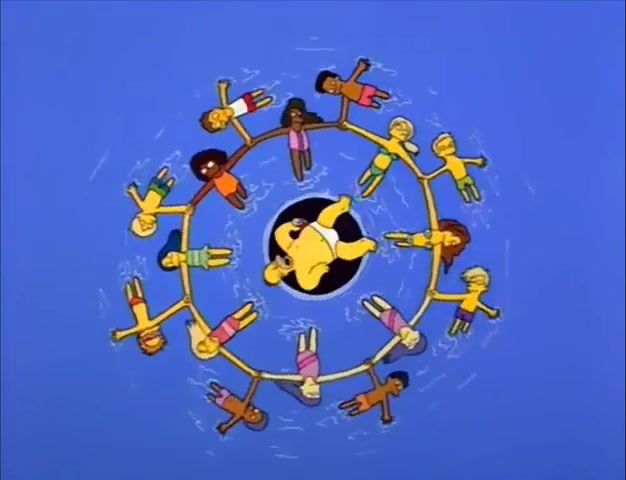 Gomer's summer, The Simpsons, Summer, Relax, Pool, Homer, Beer, Cartoons
