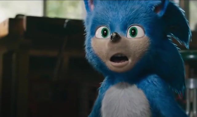 Ugly Sonic - Video & GIFs | trailerbattle,joblo,james marsden,tails,sonic and tails,game movie,sonic game,jim carrey dr robotnik,sonic jim carrey,jim carry,dr robotnik,sonic trailer,evil dead,ash,mashup