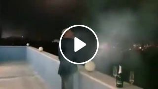 Failed to launch a firework
