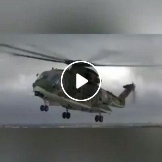 Helicopter in action