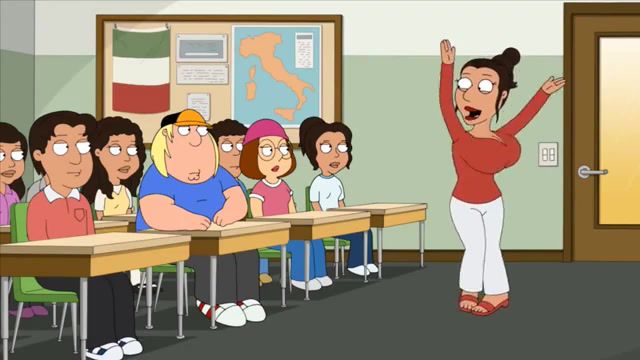 Family Guy Italian teacher cutaway Shaking her Tatas