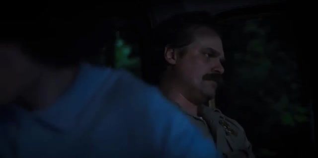 Hopper's endless superpower, stranger things, stranger things season 3, hopper, eleven, serial, car, car scene, movies, movies tv.