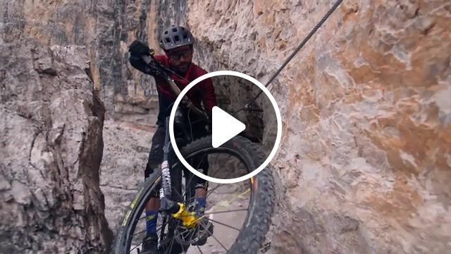 Ride on the edge of the world, kilian bron, dolomites, cliff, italy, kilian bron via ferrata, via ferrata bike, dolomites kilian bron, big mountain, mission, webserie, cliff mtb, kilian bron vtt, cykl, sports. #0