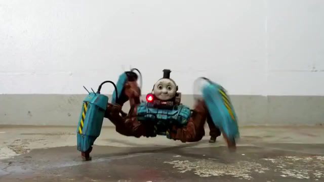 Spider robot Thomas - Video & GIFs | thoma the tank engine,mekamon,thomas the tank engine,thomas,meme,funny,music amazing like,robot,spider,science technology