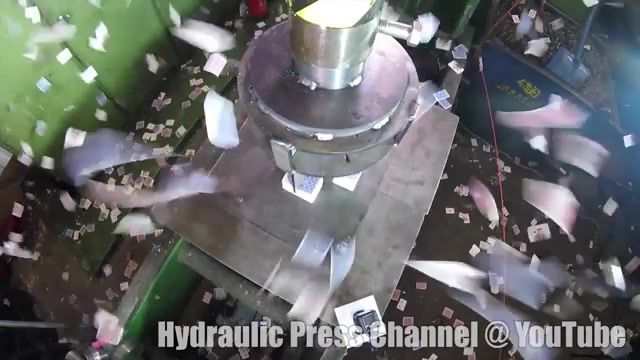 Splitting 20 decks of playing cards, hydraulic press channel, hydraulicpresschannel, hydraulic press, hydraulicpress, press, hydraulic, guillotine, playing cards, science technology.