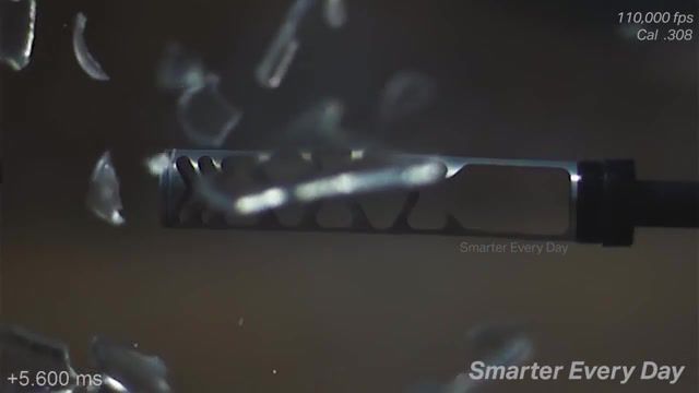 Suppressor in super slow motion, smarter, every, day, science, physics, destin, sandlin, education, math, smarter every day, experiment, nature, demonstration, slow, motion, slow motion, science education, what is science, physics of, projects, experiments, science projects, suppressor, silencer, soteria, silencer co, automatic rifle, gun, nra, rifle, sniper, science technology.
