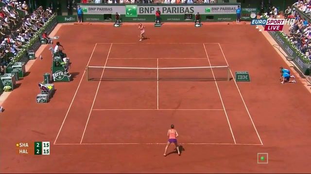 Sharapova vs Halep new voice, Maria Sharapova, Scream, Halep, Roland Garros, Sharapova, Tennis, Sports, Sport