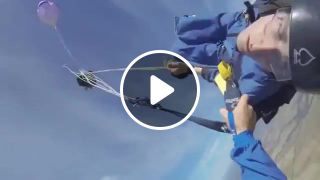 Skydiver saves a friend