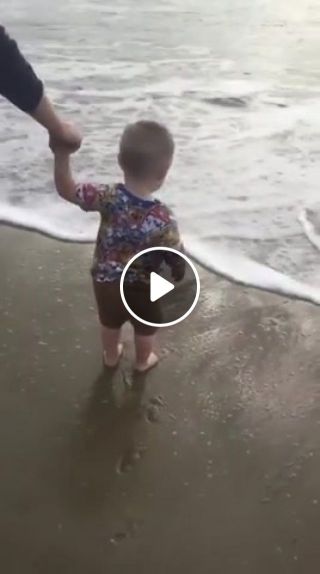 First time on the beach
