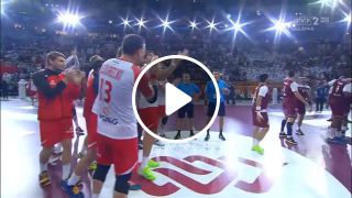 Polish handball players applause sarcastically after referees cheating World Cup semi final in , Qatar