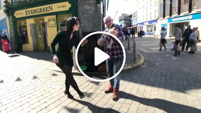 Irish step dance on the street, fergalscahill, fiddle, a tune a day, irish dance, step dance, step, tap, irish, ireland, girl, violin, music, folk music, riverdance, dance, street entertainment, loop, music loop, fergal scahill. #1