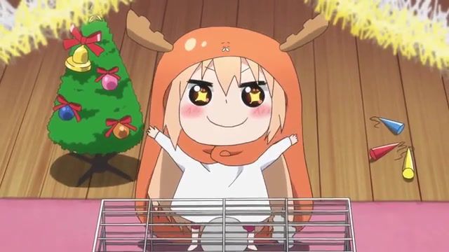 Merry christmas and happy new year, christmas, anime, umaru, himouto umaru chan.