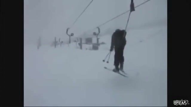 Ski lift Fail, Guy, Stupid, Fail, Lift, Ski, Nature Travel