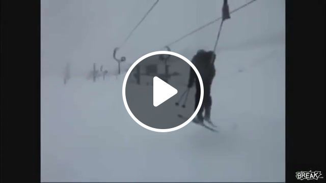 Ski lift fail, guy, stupid, fail, lift, ski, nature travel. #0