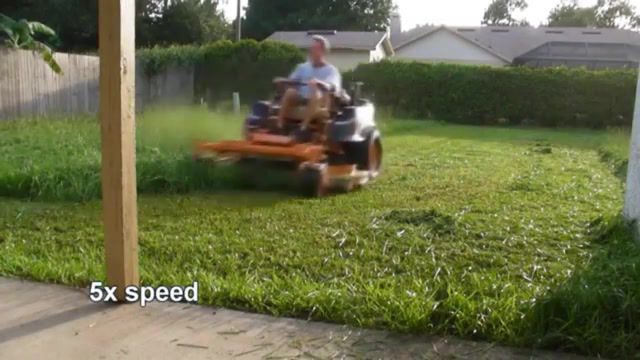 The fastest ways to mow a yard, cutting grass fast, mow lawn faster, cut grass high speed.