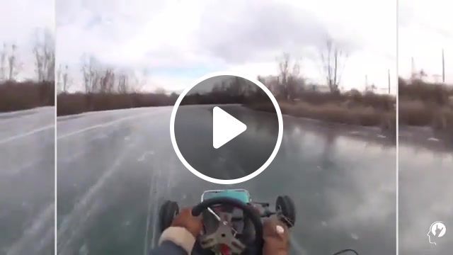 Rider on the ice, ice, winter, snow, crazy, mad, cool, spin, gokart, karting, river, vehicle, speed, cars, auto technique. #0