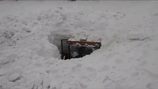 After a snowfall, After A Snowfall, Tractor, Funny, Bad Weather, Nature Travel