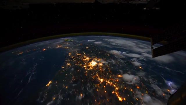 Storm in the dark - Video & GIFs | space,earth,iss,timelapse,aurora,australia,nasa,aurora astronomy,night,international,station,international space station,flyover,fly over,photographs,planet,storm,southern,lights,spacestation,nature travel