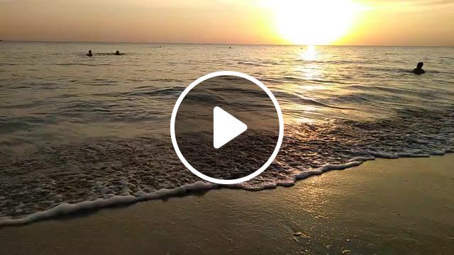 Sunset on a beach, sunset, beach, sun, water, vacation, relax, piano, jazz, sea, sand, gold, nature travel. #0