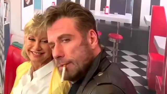 Grease Will Always be the word - Video & GIFs | mashups,music loop,av,instagram,perfect loop,good timing,pulp fiction,olivia newton john,grease,eurythmics sweet dreams are made of this 