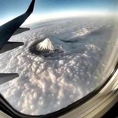 Mount Fuji from the air, Nature Travel