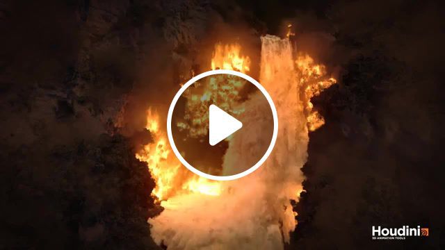 Water and fire, houdini, houdini fire, houdini burning forest, houdini cascade, houdini burning cascade, houdini fire out, houdini pyro, houdini flip, houdini waterfall, relax, chill, chillout, nice, fire, water, nature travel. #0
