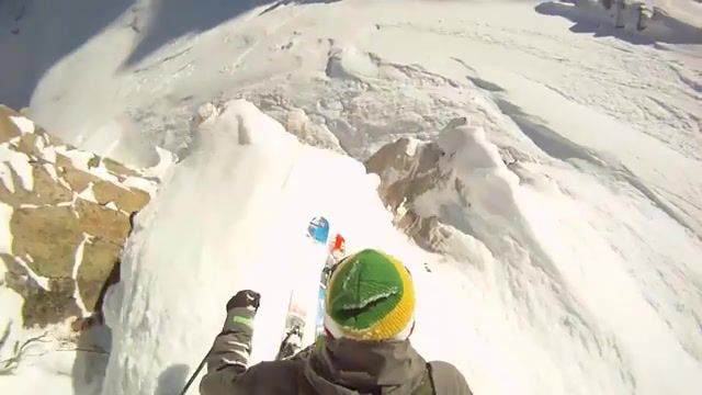 Collide, skiing, cliff, jumping, gopro, gopro hd, jamie, ski, snow, extreme, binary, fabian, puzzle, pierre, nature travel.