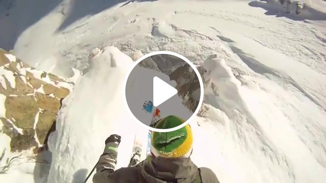 Collide, Skiing, Cliff, Jumping, Gopro, Gopro Hd, Jamie, Ski, Snow, Extreme, Binary, Fabian, Puzzle, Pierre, Nature Travel