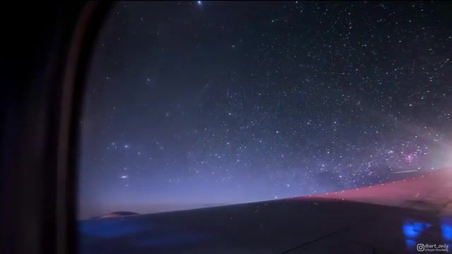 Flying through the Milky Way, Milkyway, Timelapse, Music, Flying, Boeing, Flight, Space, Stars, Night, Moonshine, Fexon, Live, Nature Travel