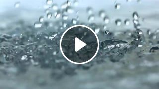 Rainfall Slow Motion HD Heavy Rain Drops Falling in Slow Mo View of Droplets Hitting Water