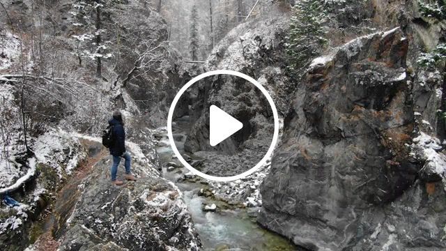 Girl and snow, skyrim, games, real world, music, waterfall, endless, epic, russia, winter, snow, beautiful, girl, river, nature, mountain, nature travel. #0