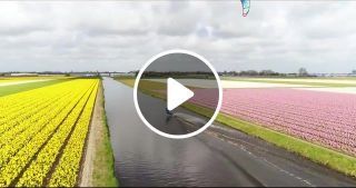 Kiteboarding In Dutch Flowers