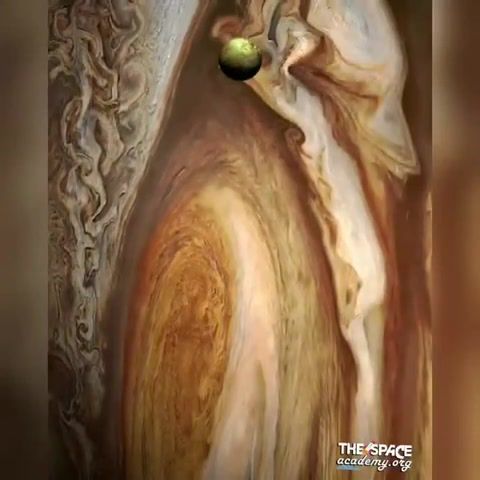 Jupiter and Io creating a breathtaking view captured by NASA's Juno spacecraft, Jupiter, Juno, Nasa, Space, Cosmos, Galaxy, Planet, Our Space, Omg, Wtf, Wow, Science Technology