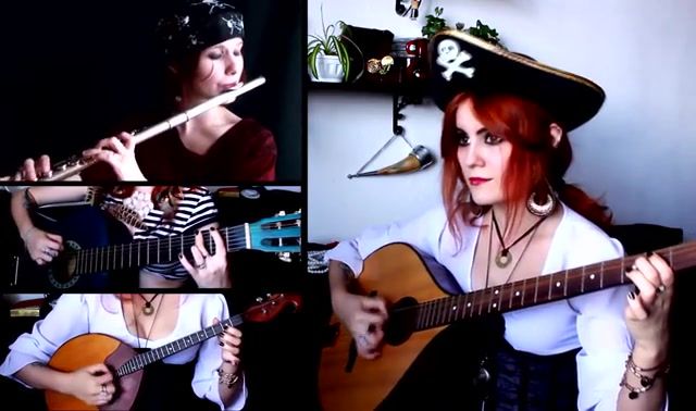 Pirates of the Caribbean Up is Down Gingertail Cover - Video & GIFs | pirates of the caribbean,up is down,guitar,flute,whistle,cover,mandolin,alina gingertail,sofia taro,dead men tell no tales,music,ost,soundtrack,hans zimmer