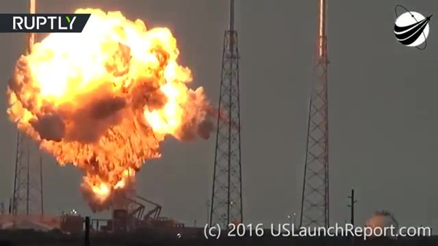 Rocket Number 9, Rt, Falcon 9, Usa, Florida, Spacex, Elon Musk, Explosion, Fire, Rocket, Cape Canaveral, Science Technology