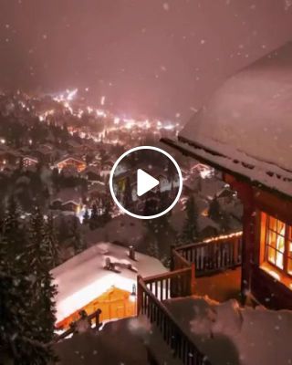 Snowy nights in Switzerland