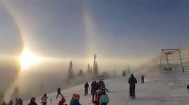 Magical sun halo lights up sky in northern Sweden, Nature Travel