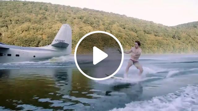 Slide is a way of thinking, and maybe life, tow surfing behind a flying boat, surfing, flying boat, slide, cymande brothers on the slide, water sports, sport, aviation, hydro aviation, hydroaviation, extreme, extreme sport, silver wings, sports. #0