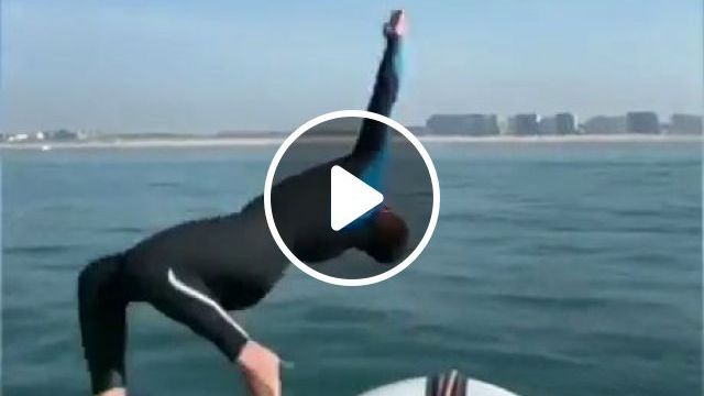 Backflip Into The Sea - Video & GIFs | funny, funny fails, backflip, sea