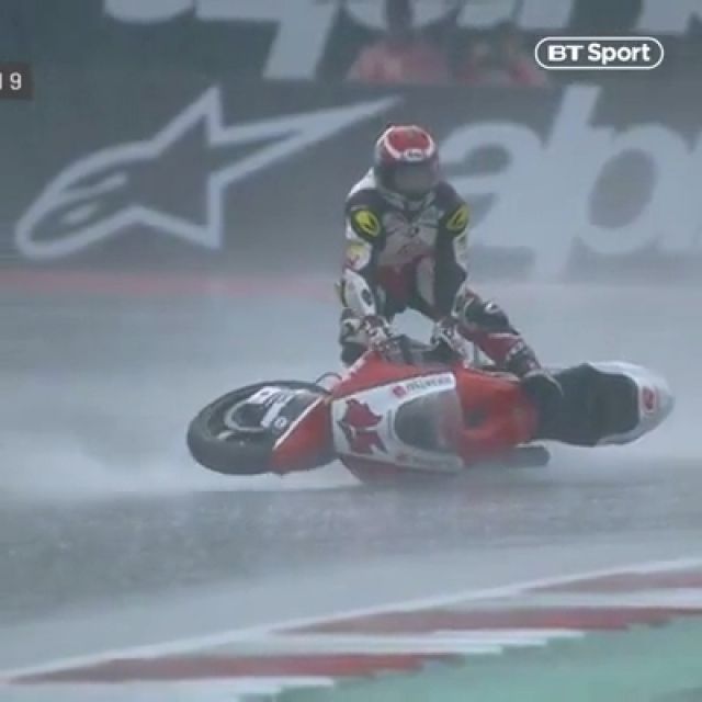 Superbike Racing Crashes. Racer. Racing. Funny. Rain. Motorcycles.