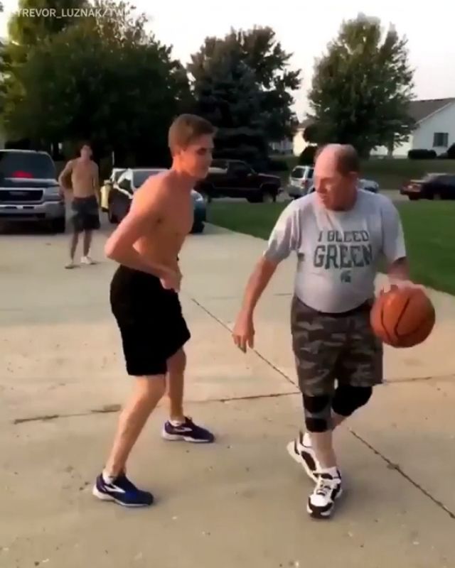 Dad Beats Son In Basketball
