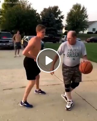 Dad Beats Son In Basketball